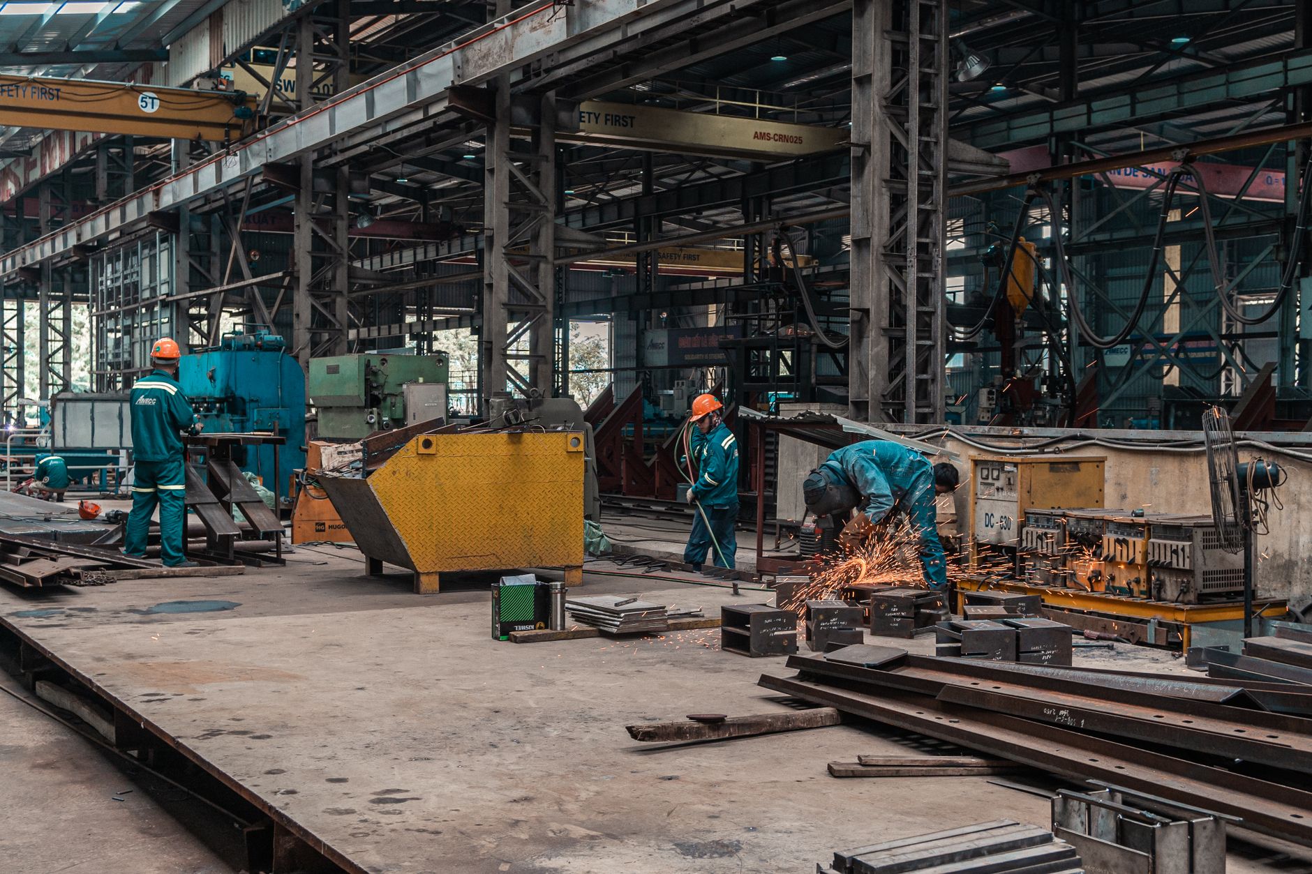 Machinery on a manufacturing floor