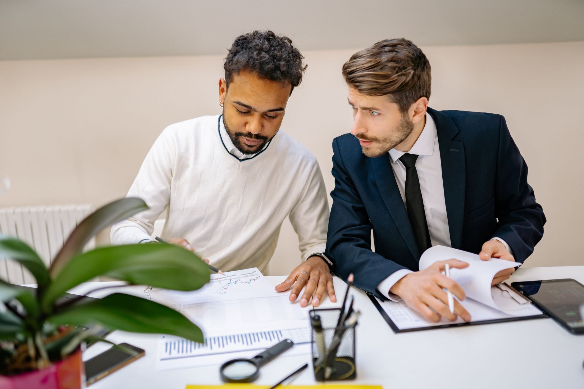 A small professional services team working together